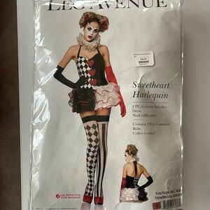 Sweetheart Harlequinn costume with tights . M/L great condition